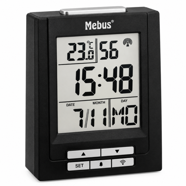 Mebus Radiostyret V�kkeur - Med Dato og Termometer