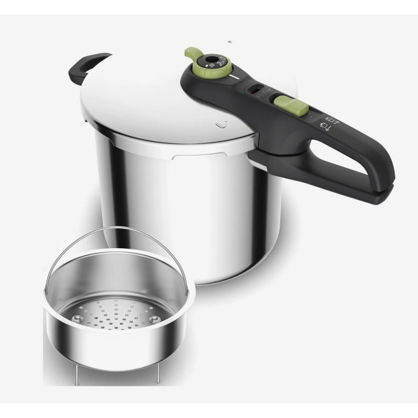 Tefal Secure Trendy Trykkoger - 8 l  - Med Dampindsats