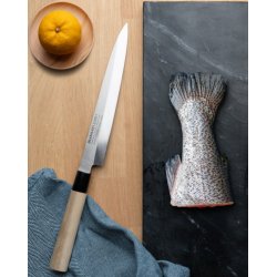 Bunmei Yanagi Sashimikniv - 21 cm - Enkelslebet