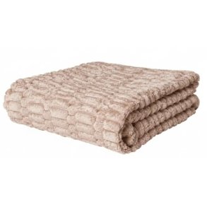 Plaid Imiteret Pels - 130x170 cm - Taupe