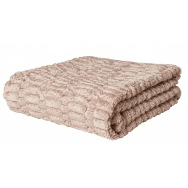 Plaid Imiteret Pels - 130x170 cm - Taupe