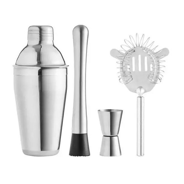 Cocktailshaker - S�t med 4 Dele