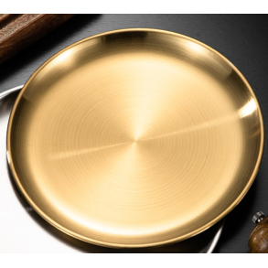 Tallerken - 20 cm - Rustfrit St�l - 'Guld'