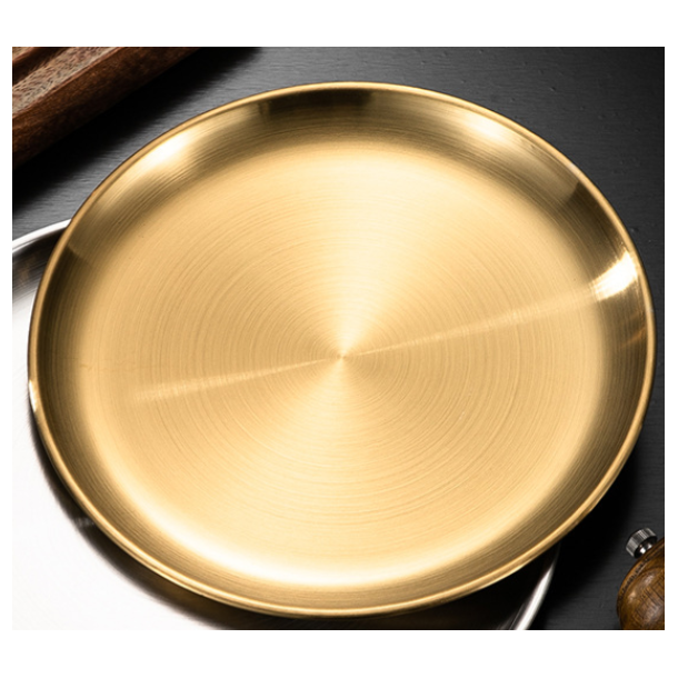 Tallerken - 20 cm - Rustfrit St�l - 'Guld'