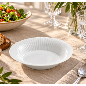 K�hler Hammersh�i Tallerken - Dyb - 21 cm - Hvid