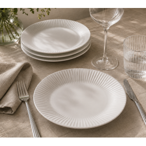 K�hler Hammersh�i Tallerken - 22 cm - Hvid - 4 stk.