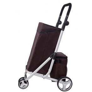 Luksus Indkbsvogn - 3 Hjul - Alu - Med Kletaske