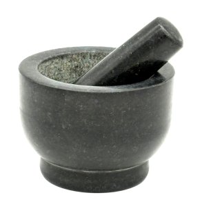 Marmor Morter - Sort - 14 x 10 cm