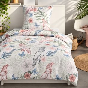 Premium Quality Senges�t - 140 x 200 cm - Papeg�je + Blomster